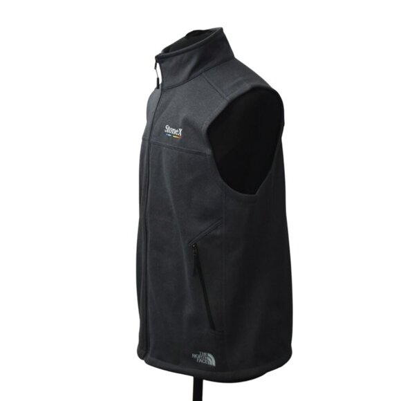 The North Face Ridgewall Vest Mens L Full Zip Dark Gray Soft Shell StoneX Logo - Picture 4 of 9